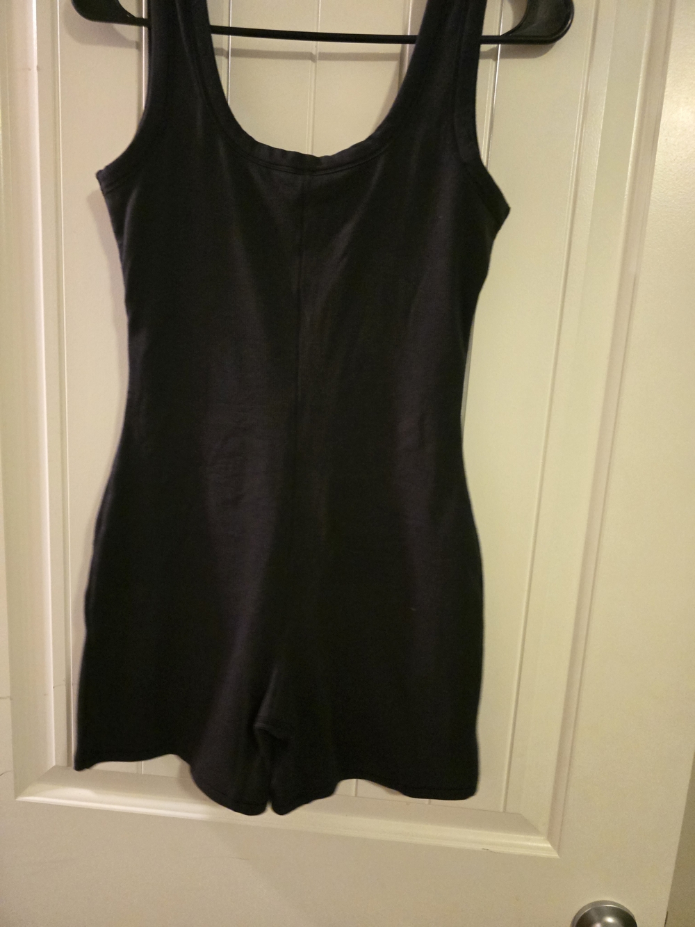 SKIMS Cotton Rib Onesie Romper Soot Black Size L NWT Discontinued - Picture 5 of 8